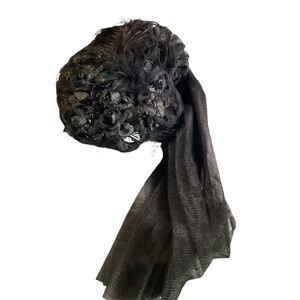 Chic Black Floral Women's Hat